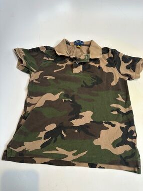 Polo by Ralph Lauren Kids' Camouflage Polo - Green/Brown/Tan